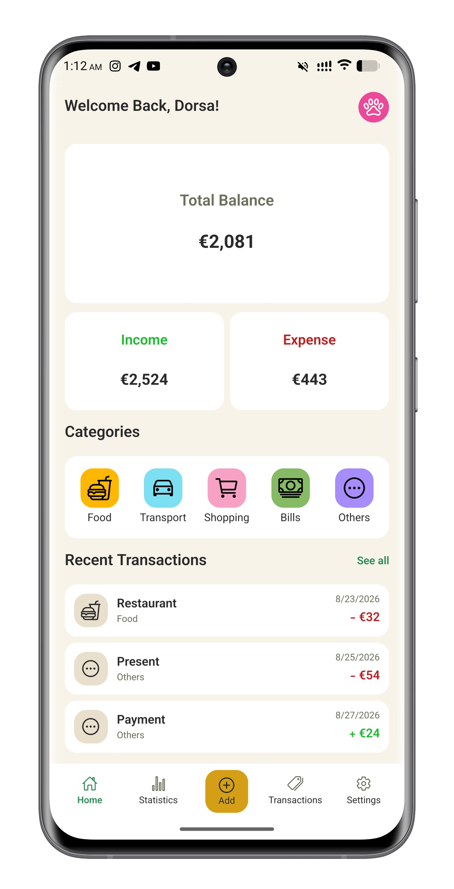 Spendly screenshot 1